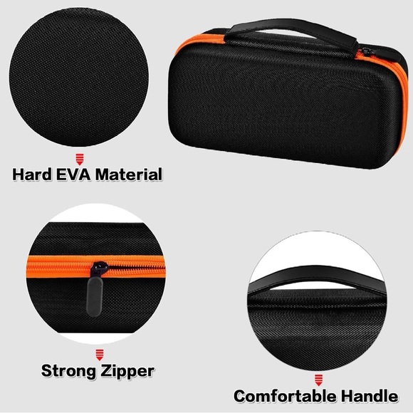 Miscellaneous Purpose Case Black (Case Only) with Orange Zipper - Picture 3 of 7
